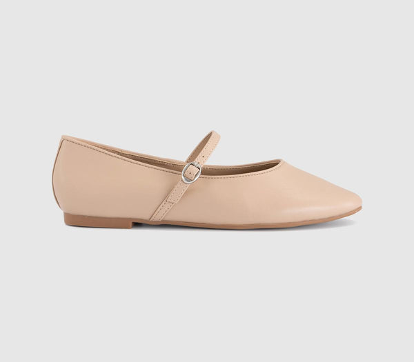 Womens OFFICE Fifi Single Strap Mary Jane Ballet Pumps Taupe