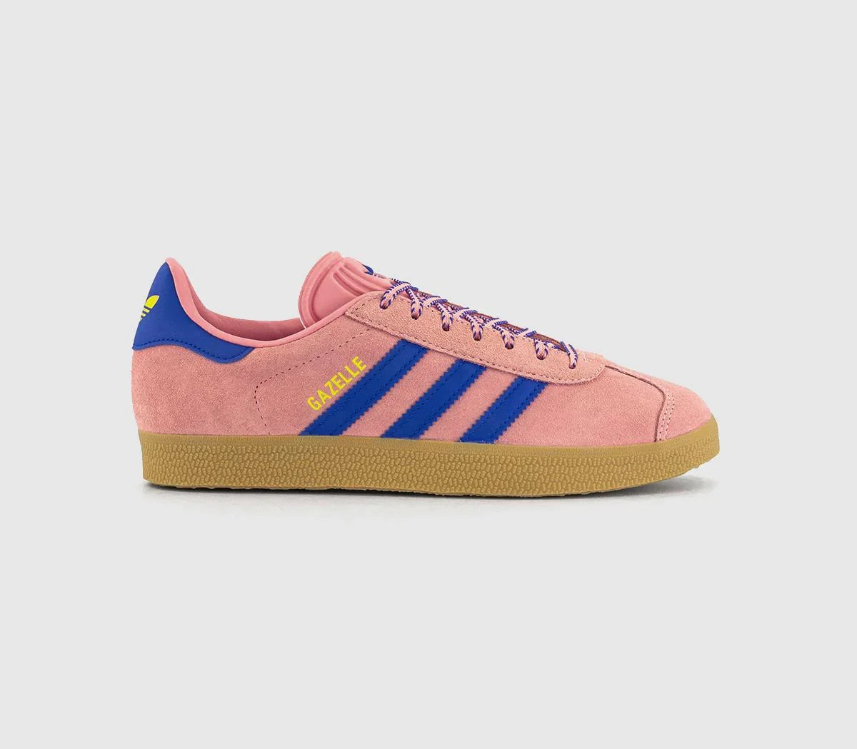 adidas Gazelle Trainers Semi Pink Spark Lucid Blue Pure Sulfur UK Size 5