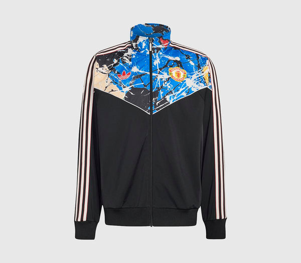 adidas MUFC x The Stone Roses Track Top Black Multicolor - OFFCUTS SHOES by OFFICE