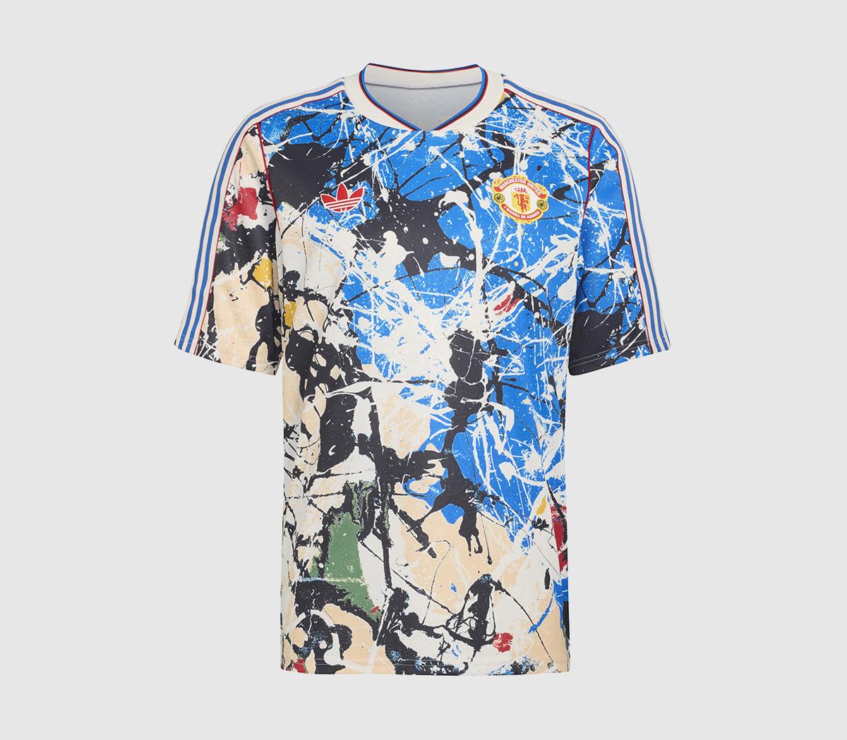 Mens adidas MUFC x The Stone Roses Jersey Shirt Multicolor UK Size M