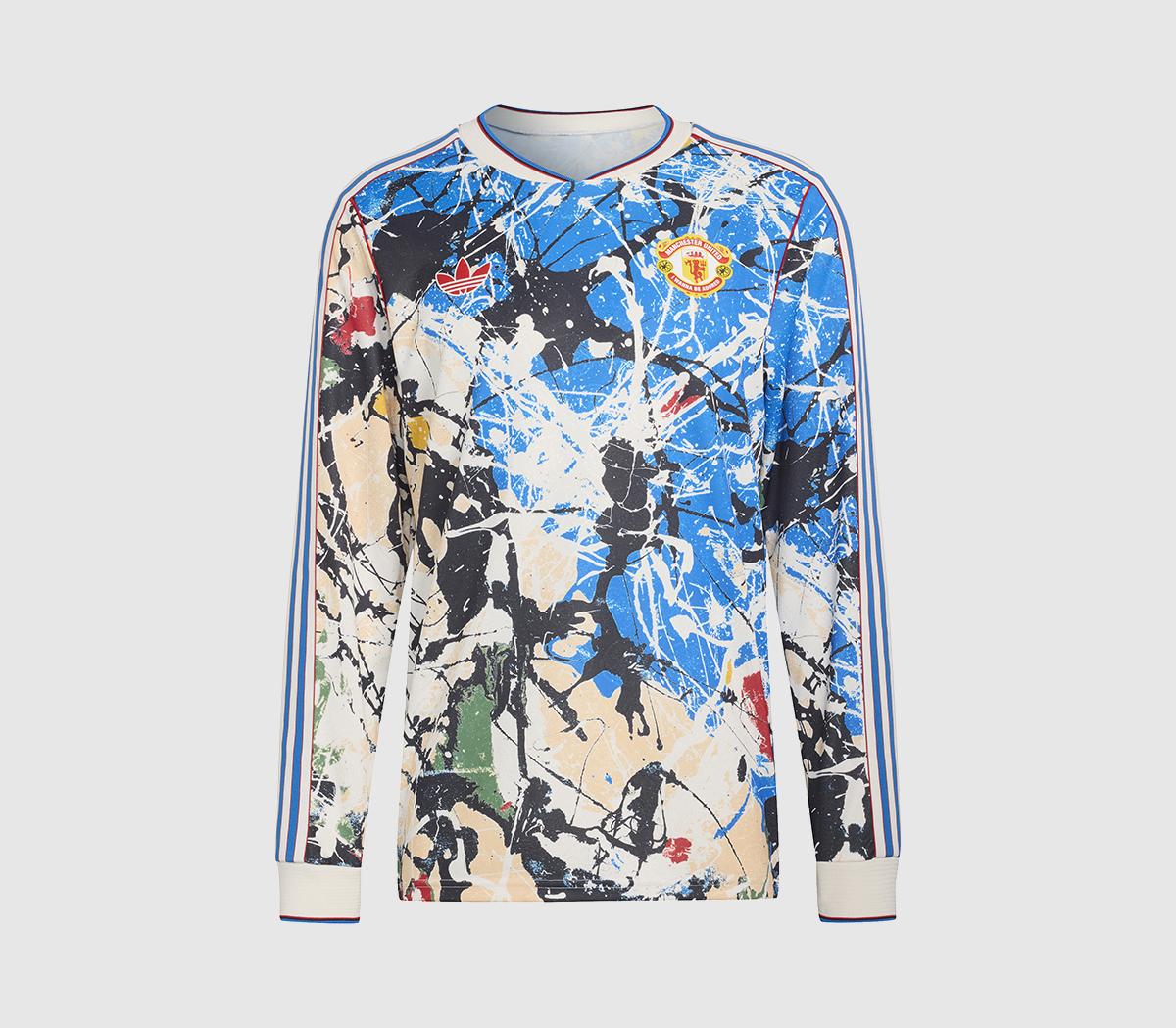Mens adidas MUFC x The Stone Roses Jersey Longsleeve Multicolor