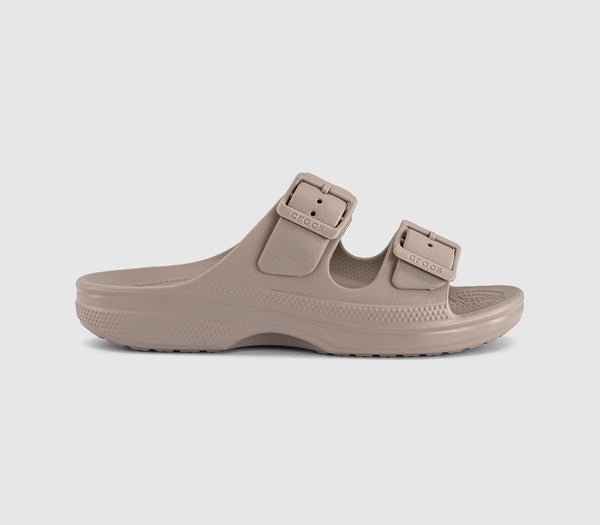 Womens Crocs Saturday Two Strap Sandals Taupe