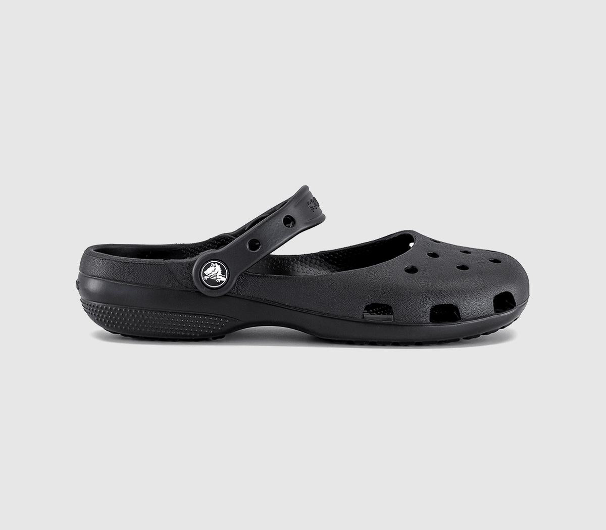 Womens Crocs Classic Ballet Shoes Black