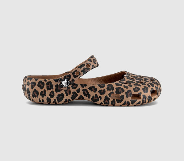Womens Crocs Classic Ballet Shoes Leopard