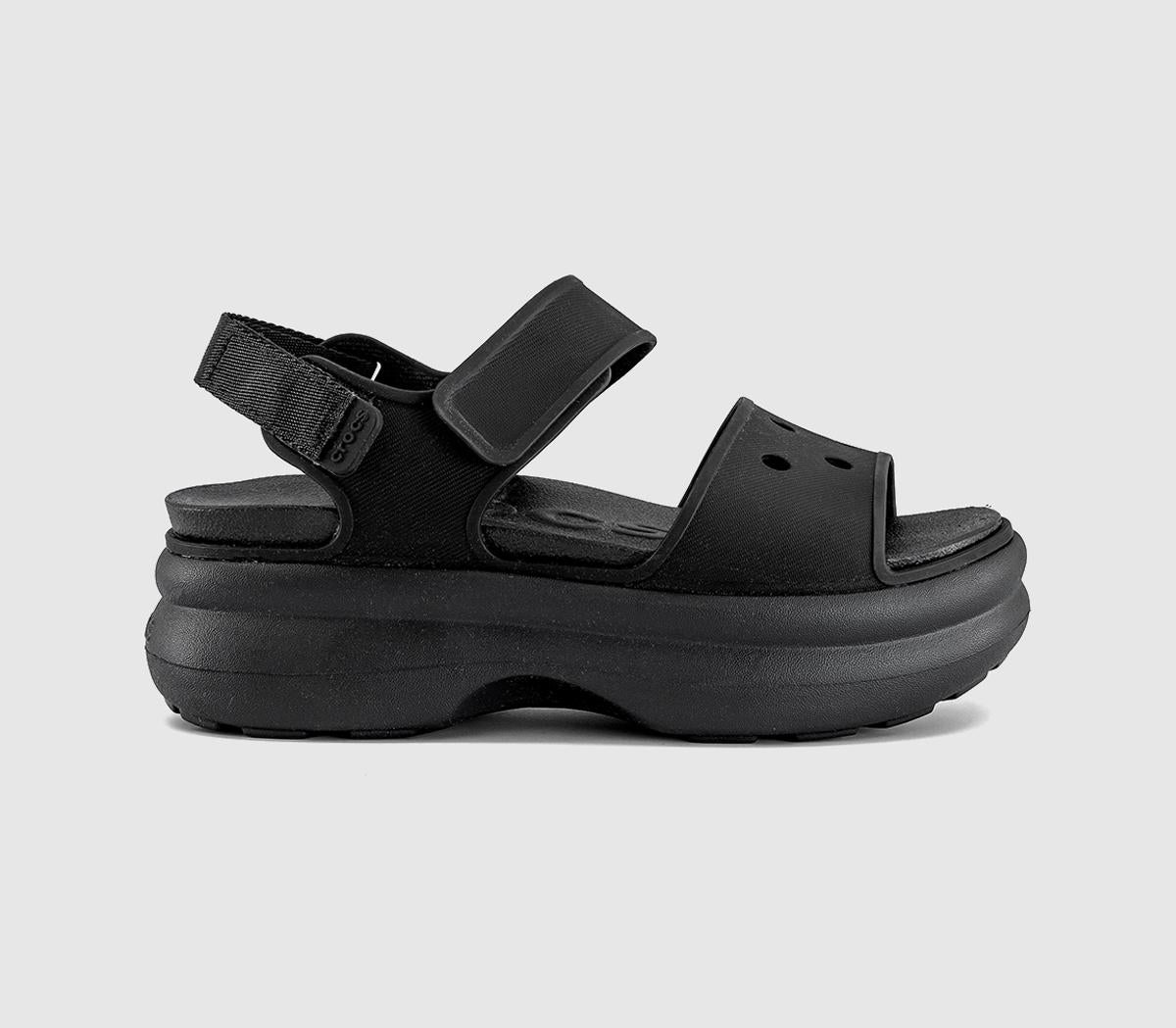 Womens Crocs Soho Y Strap Sandals Black