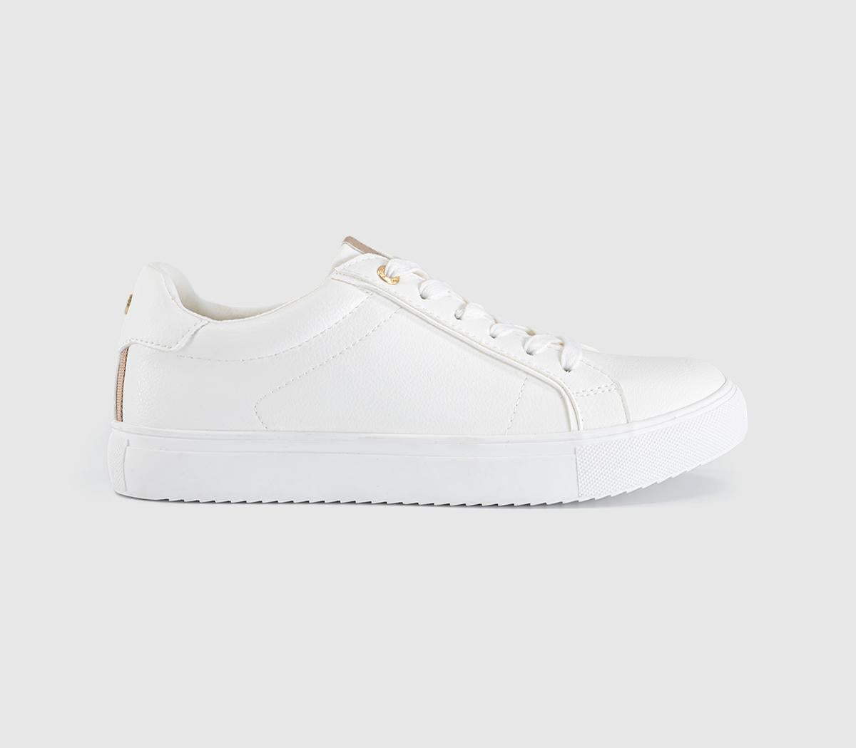 Womens OFFICE Tally Lace Up Trainers White