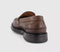 Mens Poste Perry Saddle Loafers Brown Leather