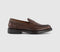 Mens Poste Perry Saddle Loafers Brown Leather