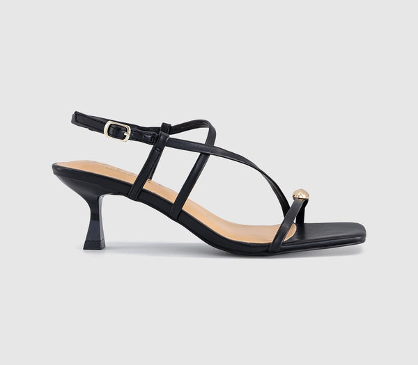 Womens OFFICE Mia Hardware Detail Heeled Sandals Black