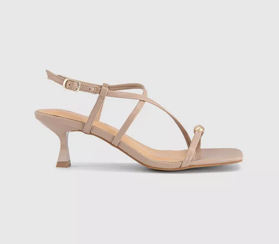 Womens OFFICE Mia Hardware Detail Heeled Sandals Taupe