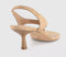 Womens OFFICE Mimi Toe Post Slingback Heels Taupe Faux Suede