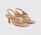 Womens OFFICE Mimi Toe Post Slingback Heels Taupe Faux Suede