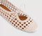 Womens OFFICE Fiore Woven Tie Up Ballerina Flats Cream
