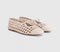 Womens OFFICE Fiore Woven Tie Up Ballerina Flats Cream