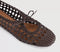 Womens OFFICE Fiore Woven Tie Up Ballerina Flats Brown