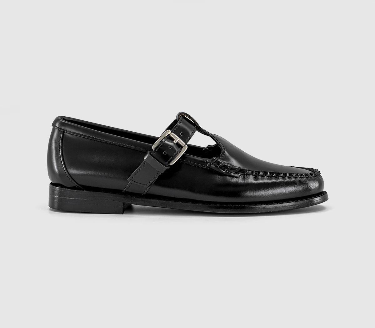 Womens G.H. Bass & Co. Weejun Mary Janes Black Leather