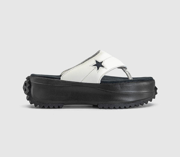Womens Converse All Star Chuck Taylor Thong Sandals Vintage White Black Black