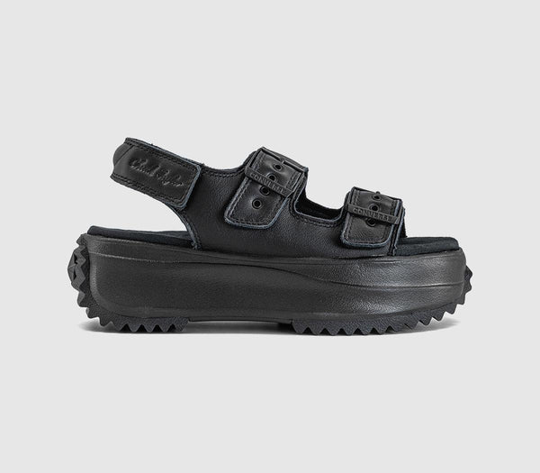 Womens Converse Run Star Sandals Black Black Black