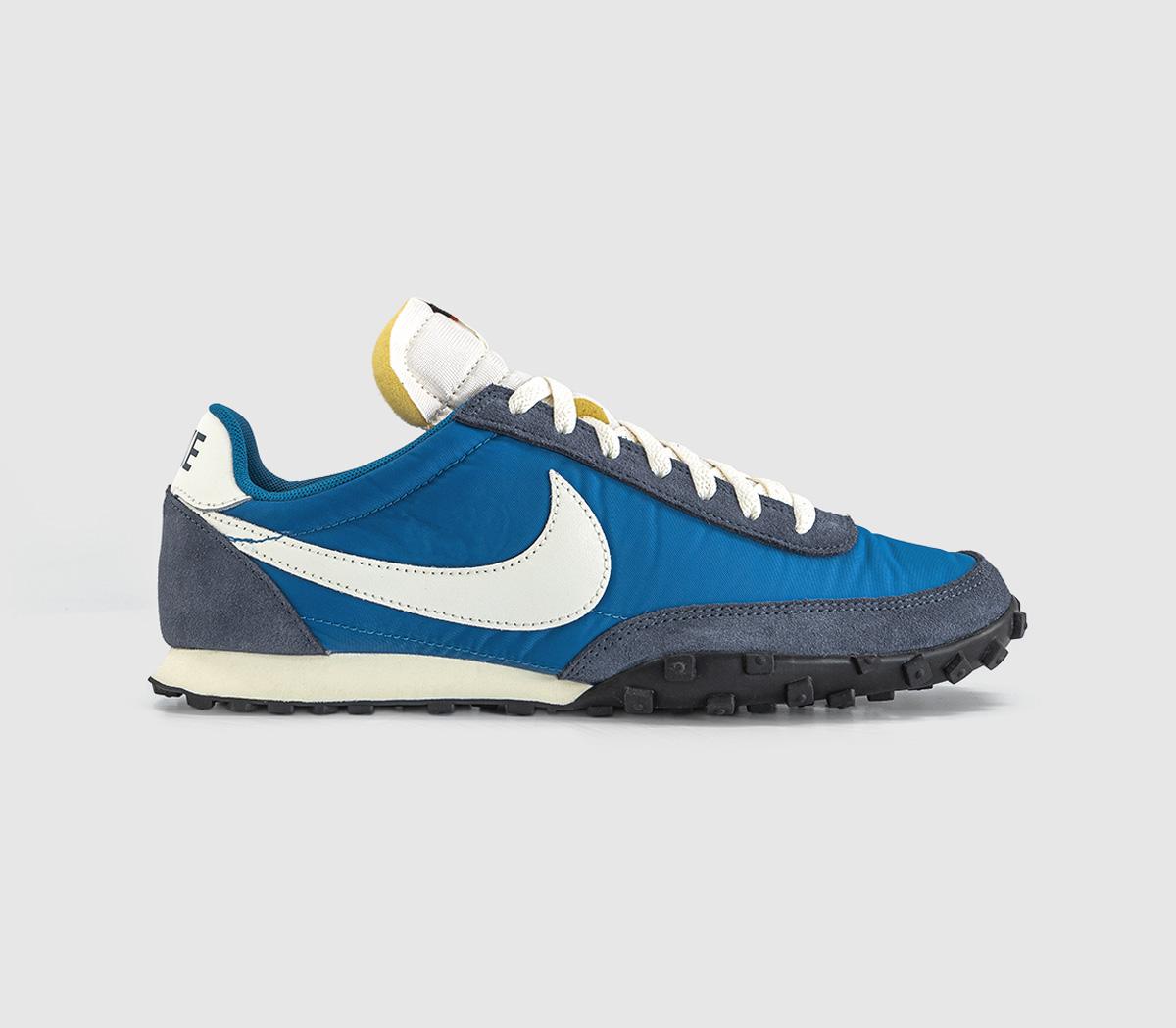 Nike Waffle Racer Trainers Star Blue Sail Thunder Blue Black