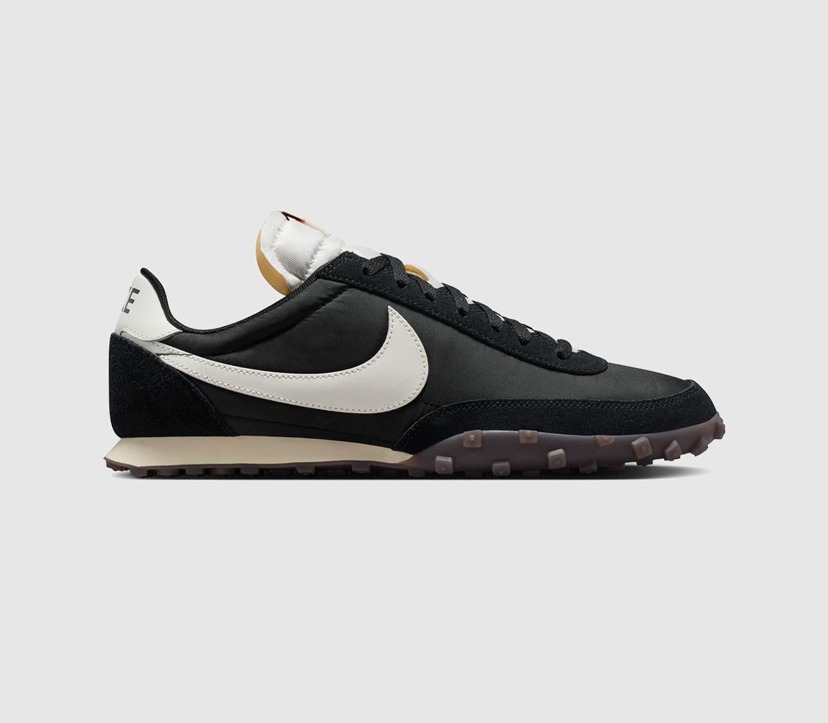 Nike Waffle Racer Trainers Black Sail Coconut Milk Gum Dark Brown