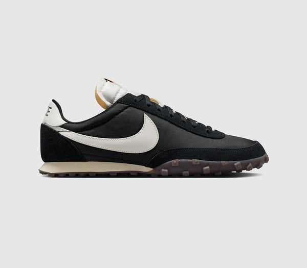 Nike Waffle Racer Trainers Black Sail Coconut Milk Gum Dark Brown