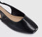 Womens OFFICE Fame Square Toe Slingback Flats Black
