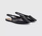 Womens OFFICE Fame Square Toe Slingback Flats Black