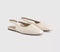 Womens OFFICE Fame Square Toe Slingback Flats Cream