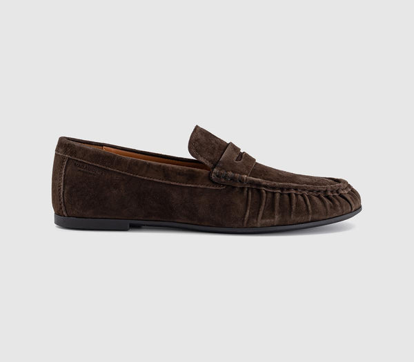 Womens Vagabond Aleya Loafers Coffe Suede