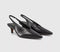 Womens OFFICE Monique High Vamp Slingback Kitten Heels Court Black