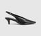 Womens OFFICE Monique High Vamp Slingback Kitten Heels Court Black