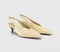 Womens OFFICE Monique High Vamp Slingback Kitten Heels Court Butter Yellow