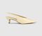 Womens OFFICE Monique High Vamp Slingback Kitten Heels Court Butter Yellow