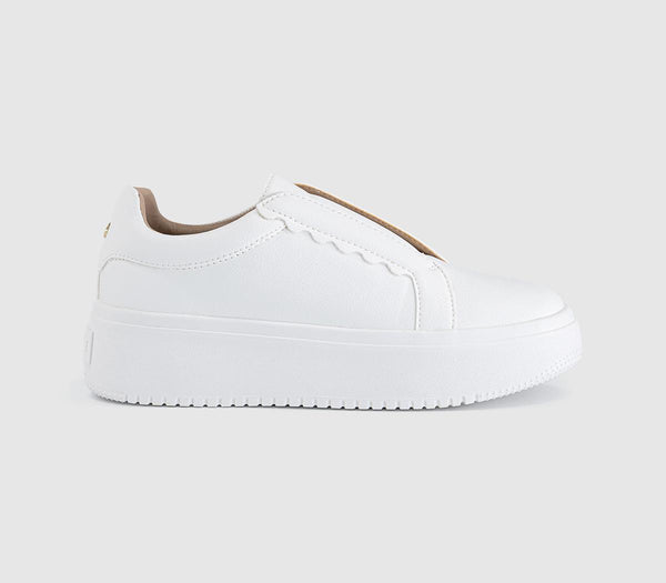 OFFICE Topaz Slip On Platform Trainers White