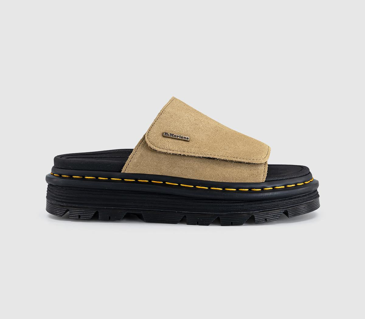 Womens Dr. Martens Zebzag Sliders Savannah Tan Suede