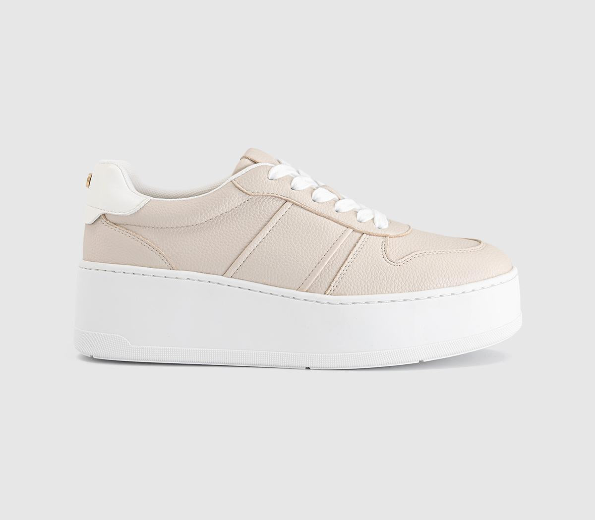 OFFICE Tatum Platform Lace Up Trainers Blush