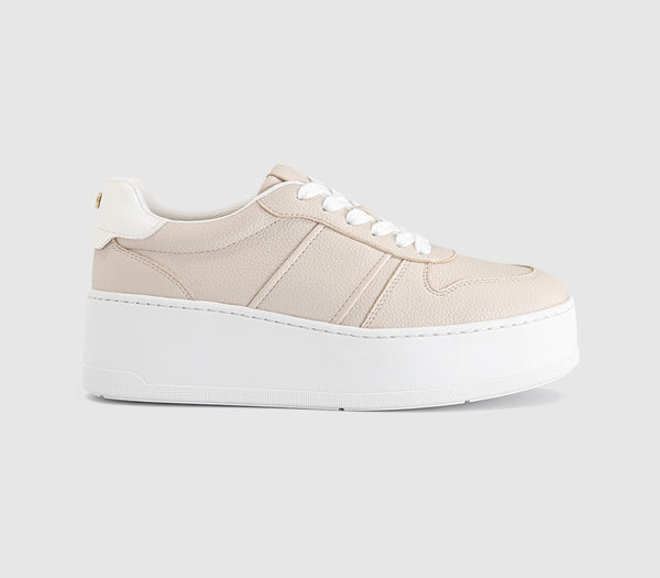 OFFICE Tatum Platform Lace Up Trainers Blush