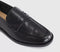 Womens OFFICE Forerro Square Toe Penny Loafers Black Leather