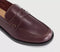 Womens OFFICE Forerro Square Toe Penny Loafers Burgundy Leather