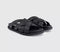 Womens OFFICE Saxon Cross Strap Footbed Slders Black