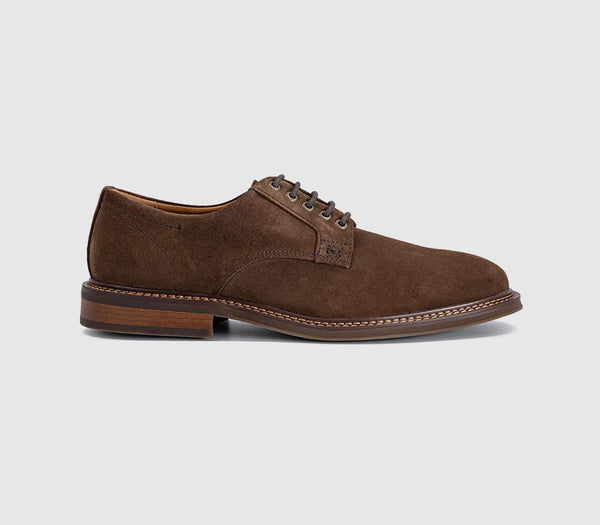 Mens OFFICE Caledonian Eyelet Derby Shoes Brown Suede UK Size 9