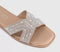 Womens OFFICE Sparkle Embellished Slide Sandals Silver Embellished