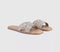 Womens OFFICE Sparkle Embellished Slide Sandals Silver Embellished