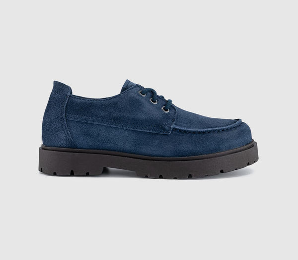 Womens BIRKENSTOCK Highwood Moc Lace Low Shoes New Navy Suede