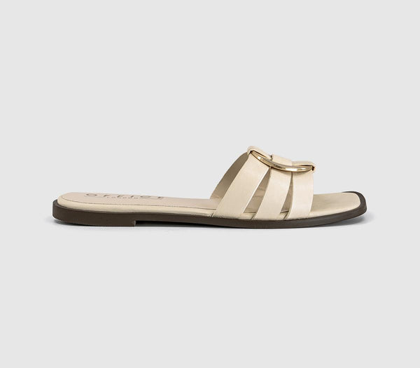 Womens OFFICE Stirling Ring Detail Sliders Off White