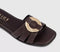 Womens OFFICE Stirling Ring Detail Sliders Brown
