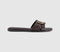 Womens OFFICE Stirling Ring Detail Sliders Brown