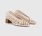 Womens OFFICE Matisse Basket Weave Stack Heels Court Cream