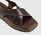 Womens OFFICE Sandi Crossover Slingback Sandals Brown Leather