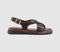 Womens OFFICE Sandi Crossover Slingback Sandals Brown Leather